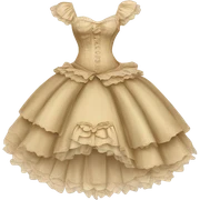 Vintage rococo begie  tutu sticker
