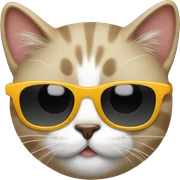 Cat with sunglasses sticker