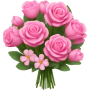 pink valentine bouquet sticker