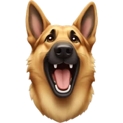 german shepherd laughing sticker