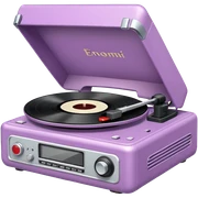 Mauve retro record player sticker