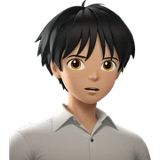 boy in white shirt indoors sticker