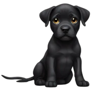 black staffordshire puppy sticker