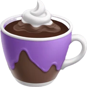 A purple hot chocolate  sticker