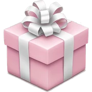 Light pink Christmas gifts under a white Christmas tree  sticker