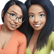 smiling girls with blue eyes sticker