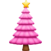 pink christmas tree  sticker
