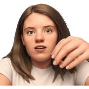 realistic portrait of girl sticker