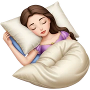 sleeping beauty brunette white girl with a silk pillow sticker