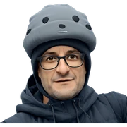 casual outdoor portrait of man sticker