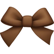 brown bow sticker