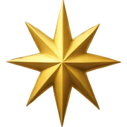 northern star spiky gold sticker