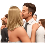 romantic moment with friends sticker