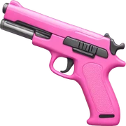Pink gun sticker