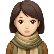Mikasa acremen with scarf emoji sticker