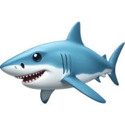 pastel blue shark sticker