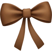 Brown bow  sticker