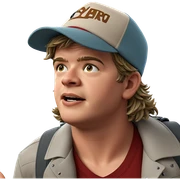 casual boy with backpack sticker