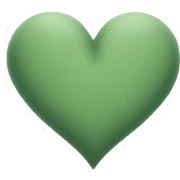 Sage green heart sticker