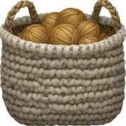 knitted basket sticker