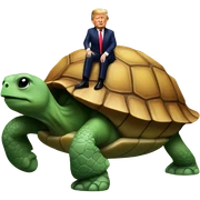 Trump on a turtle sticker