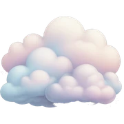 pale pastel clouds  sticker
