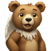 Bear with wings sticker