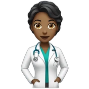 Pretty black female doctor sticker