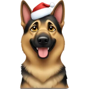 Christmas german shepherd sticker
