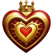 gothic red and gold holy heart sticker