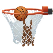  dunking ball into in basketball net sticker
