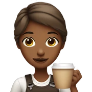 girl with speciality coffee  sticker