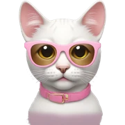 Cat with pastel pink sunglasses sticker