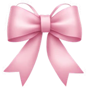 light pink ribbon bow sticker