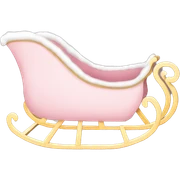 light pink sleigh sticker