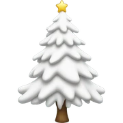 christmas white tree sticker