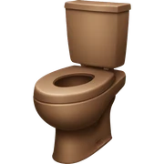 brown covered toilet sticker