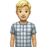 Blonde boy sticker
