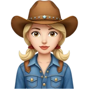 classic cowgirl sticker
