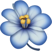 flor azul sticker