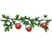 snow and garland sticker