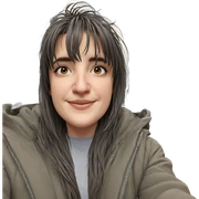smiling girl outdoors with hair sticker