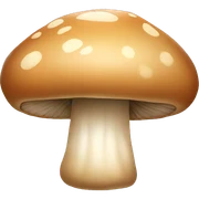 Light brown one mushroom sticker