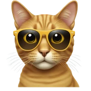Cat with sunglasses sticker