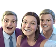 boys in stylish attire smiling sticker