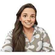 smiling woman with long hair sticker