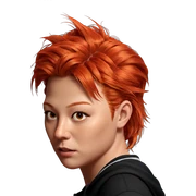 freckled girl with red hair sticker