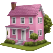 Pink house  sticker
