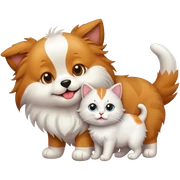 Dog and cat sticker