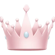 White and pastel pink crown sticker